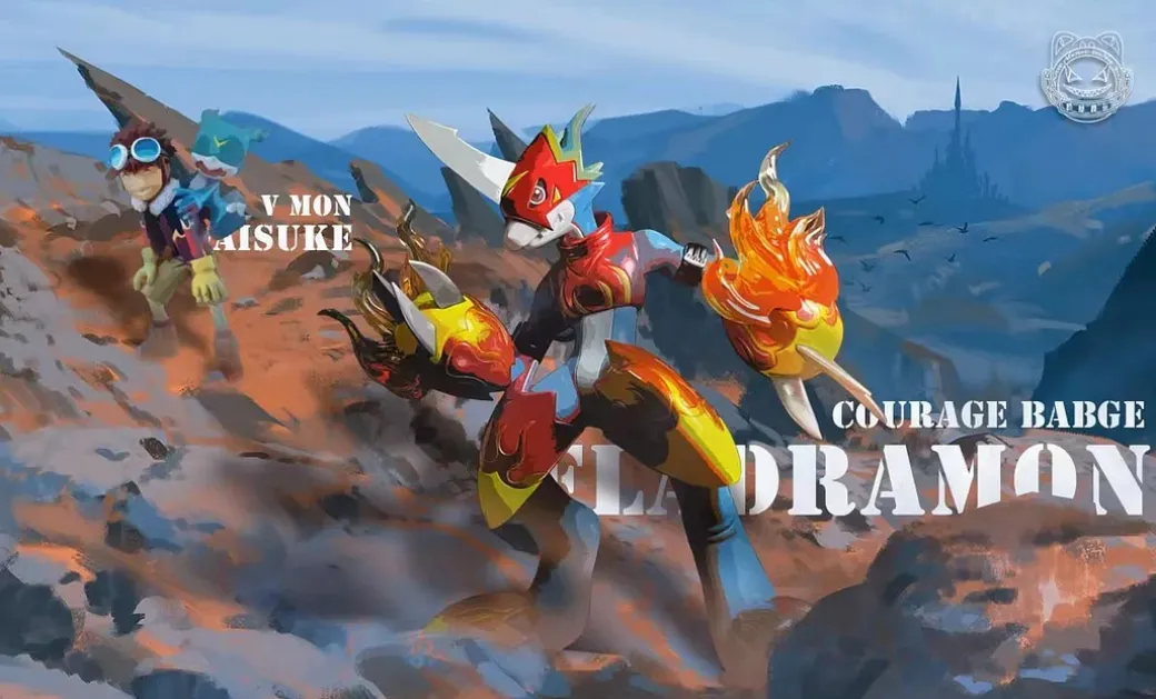 MH Scale Fladramon - Digimon Resin Statue - QiaoWuMoWan Studio