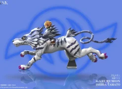 MH Scale Garurumon & Matt Ishida - Digimon Resin Statue - DMX Studios