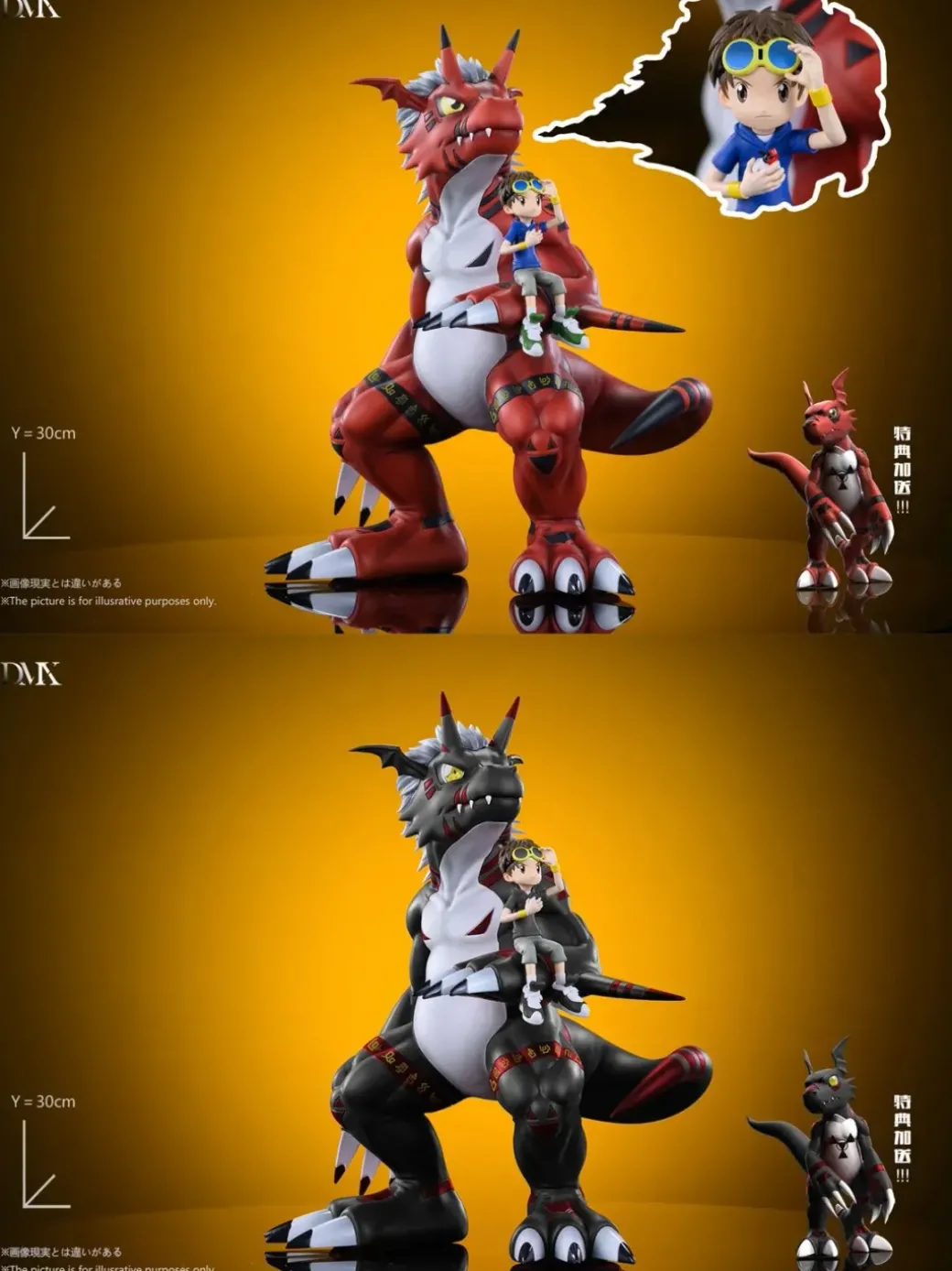 MH Scale Growmon & Takato Matsuki - Digimon Resin Statue - DMX Studios