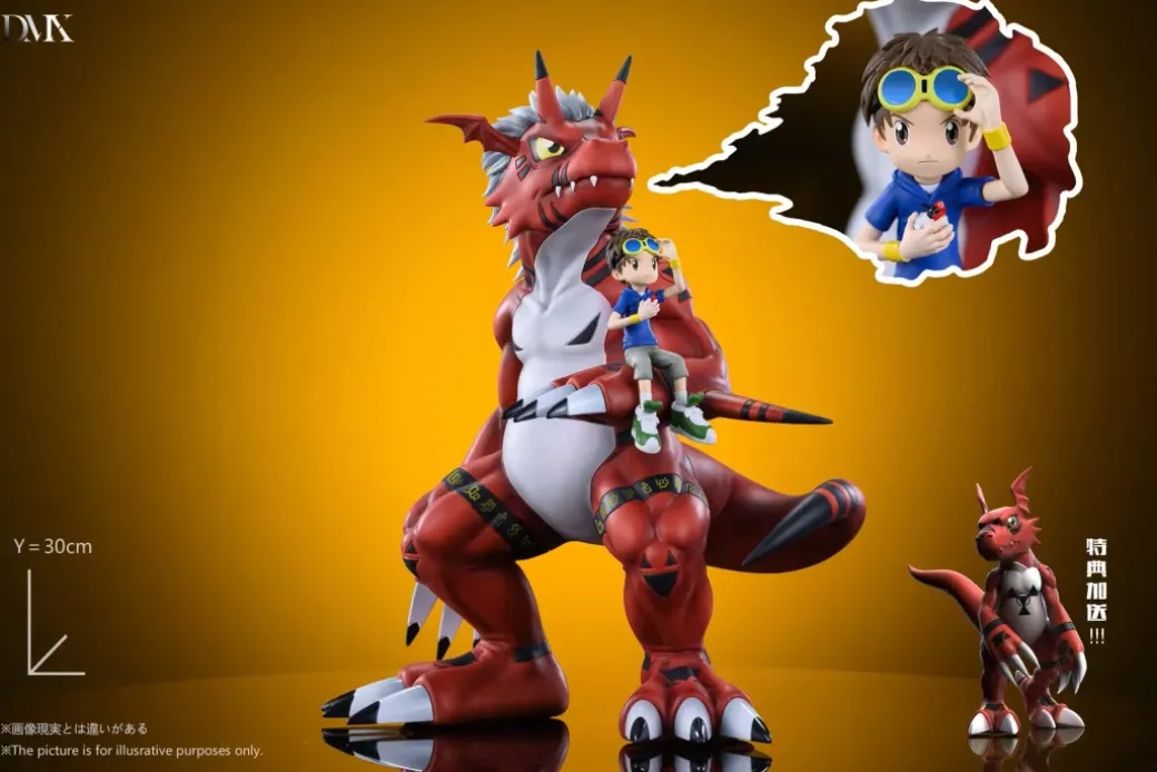 MH Scale Growmon & Takato Matsuki - Digimon Resin Statue - DMX Studios