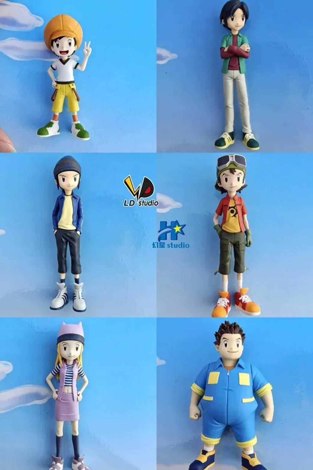 MH Scale Main Characters Group with LED - Digimon Resin Statue - HuanXing Studios