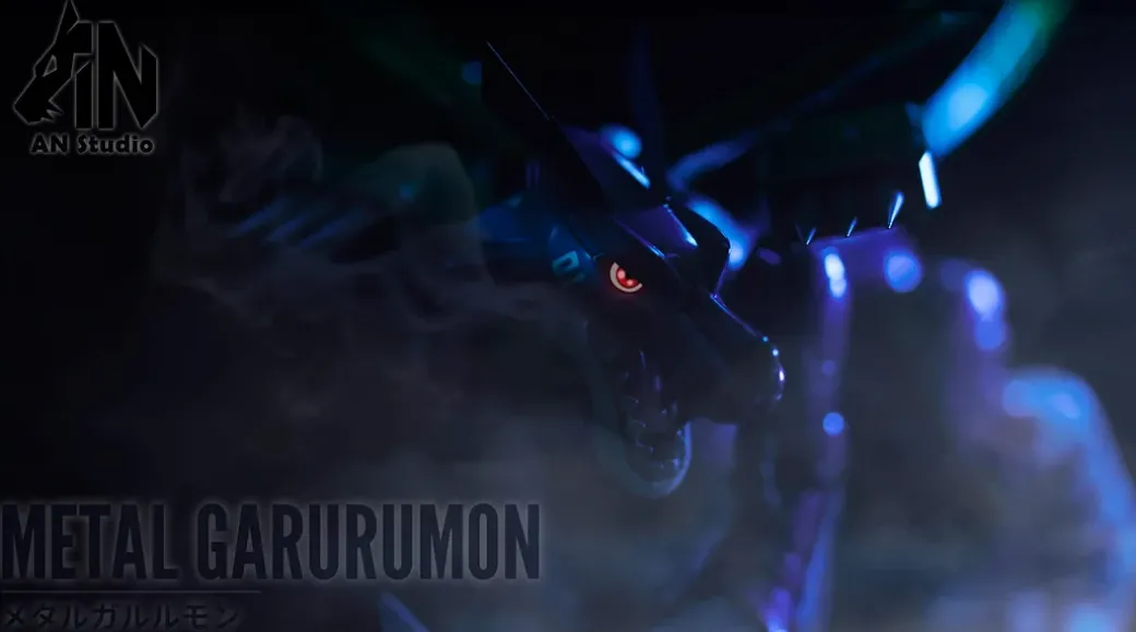 MH Scale Metal Garurumon - Digimon Statue - An-Studios