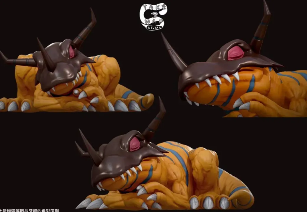 MH Scale Sleeping Greymon - Digimon Statue - Take A Nap Studio