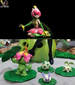 MH Scale Solid Colour Lilimon & Palmon & Tanemon & Yuramon & Egg - Digimon Resin Statue - LD Studio