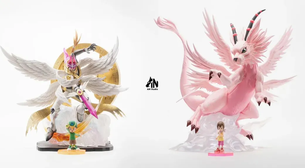 MH Scale Takeru Takaishi & Kari Kamiya - Digimon Resin Statue - An-Studios