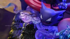 Midnight Time of Gengar Family with LED - Pokemon Resin Statue - LY Studios