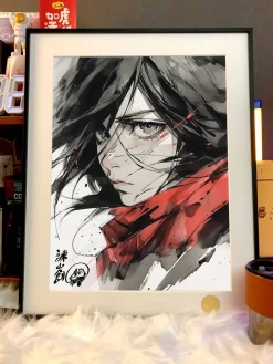 Mikasa Ackerman Decorative Painting - Attack On Titan - Xingkong Studio