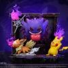 Mischief Gengar Scene & Wall Hanging with LED - Pokemon Resin Statue - sun Studio