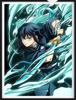 Mitsuri Kanroji & Muichiro Tokito Decorative Painting & Fridge Magnet - Demon Slayer: Kimetsu No Yaiba - BLK Studio