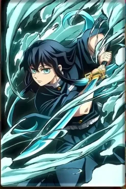 Mitsuri Kanroji & Muichiro Tokito Decorative Painting & Fridge Magnet - Demon Slayer: Kimetsu No Yaiba - BLK Studio