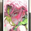 Mitsuri Kanroji Decorative Painting - Demon Slayer: Kimetsu no Yaiba Decorative Painting - AMaoHuaShe Studio