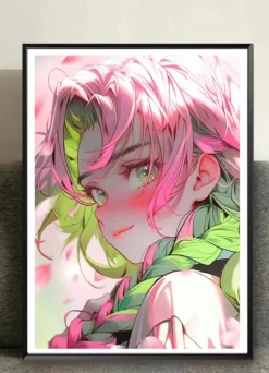 Mitsuri Kanroji Decorative Painting - Demon Slayer: Kimetsu no Yaiba Decorative Painting - AMaoHuaShe Studio