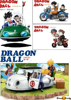 Motorcycle Series Son Goku Family with LED - Dragon Ball Resin Statue - GD Studios