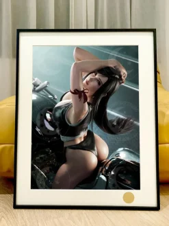 Motorcycle Tifa Lockhart Decorative Painting - (FF7) Final Fantasy VII - Xingkong Studio