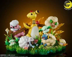 Natural Scene Series Ampharos Family - Pokemon Resin Statue - Moon Shadow Studios