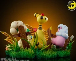 Natural Scene Series Ampharos Family - Pokemon Resin Statue - Moon Shadow Studios