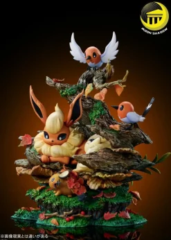 Natural Series Flareon & Cyndaquil & Dedenne & Fletchling - Pokemon Resin Statue - Moon Shadow Studios
