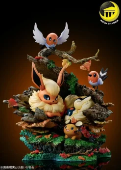 Natural Series Flareon & Cyndaquil & Dedenne & Fletchling - Pokemon Resin Statue - Moon Shadow Studios