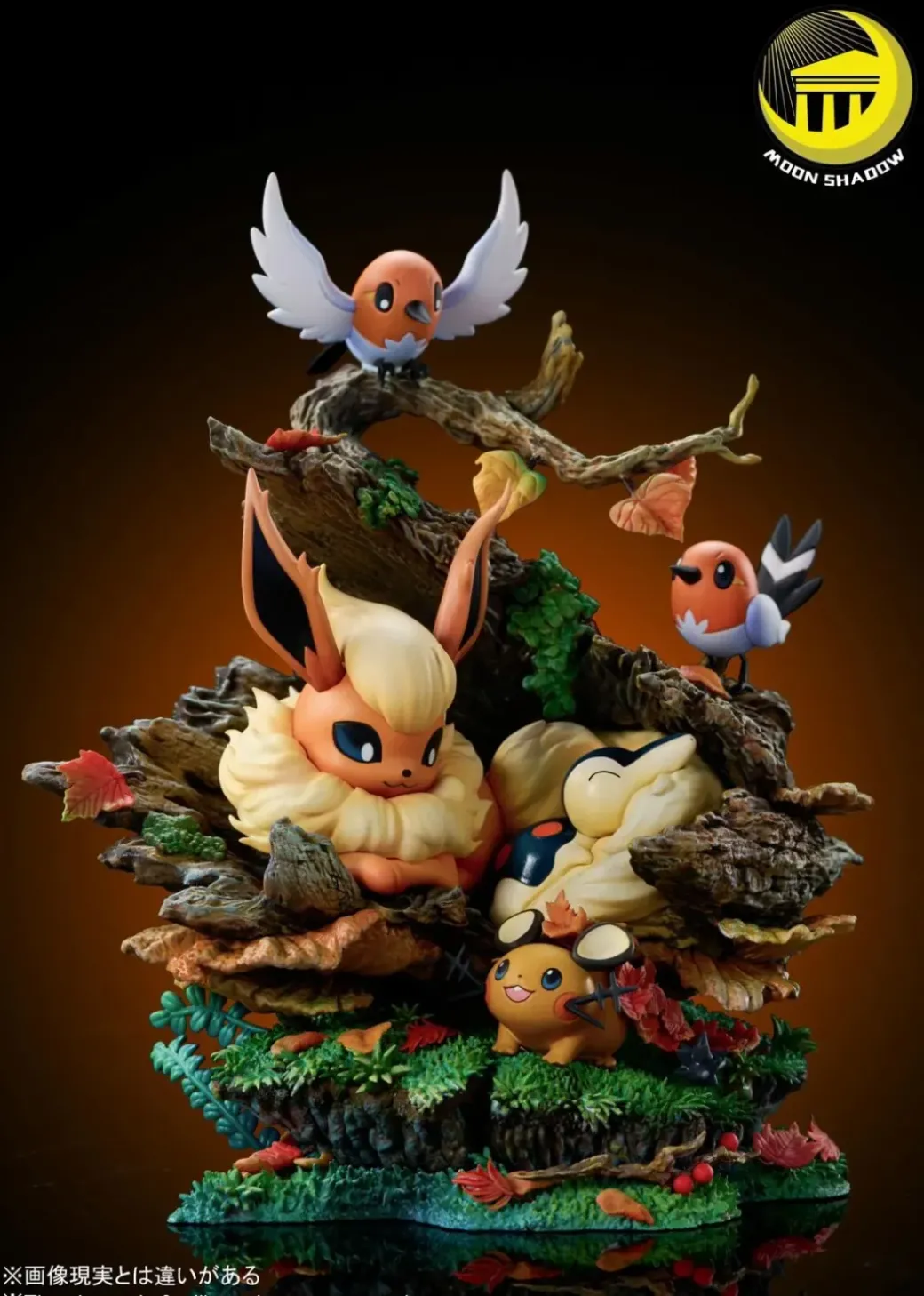 Natural Series Flareon & Cyndaquil & Dedenne & Fletchling - Pokemon Resin Statue - Moon Shadow Studios
