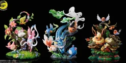 Natural Series Flareon & Cyndaquil & Dedenne & Fletchling - Pokemon Resin Statue - Moon Shadow Studios