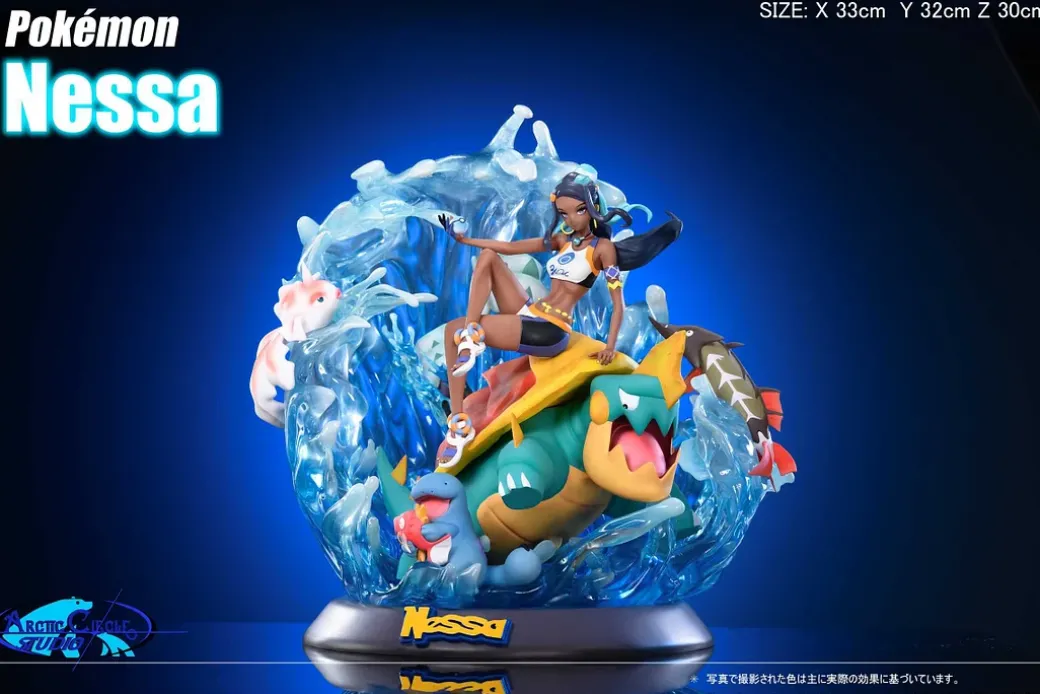 Nessa & Water-Type Pokemon - Pokemon Statue - Arctic Circle Studio