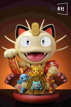 New Year Lucky Meowth - Pokemon Resin Statue - MoWanShe Studio