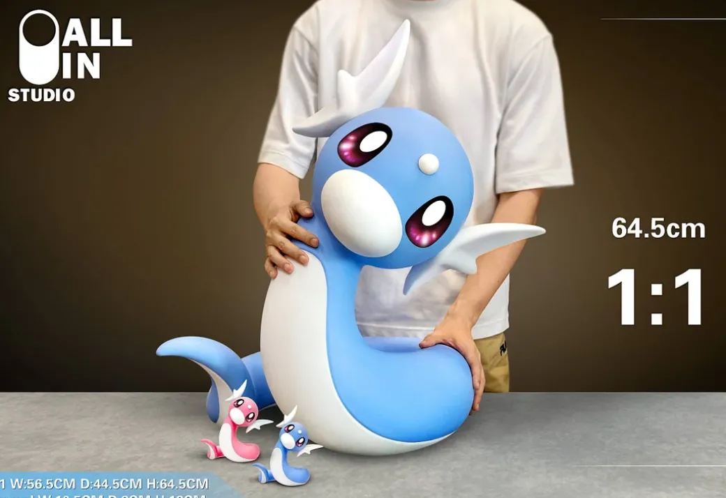 Normal & 1/1 Size Dratini - Pokemon Resin Statue - ALL IN Studio