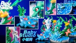 Original Colour Hydro Cannon Totodile - Pokemon Resin Statue - Baby Studio