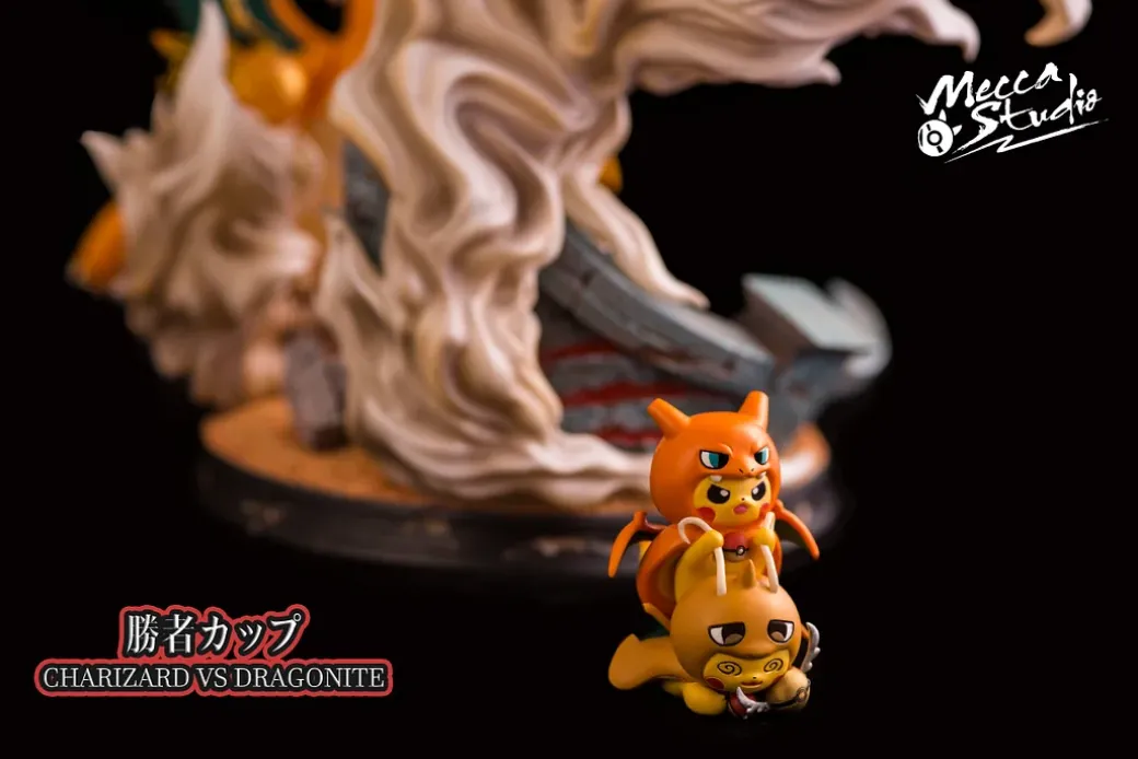 Palace of Victory Charizard vs Dragonite - Pokemon Resin Statue - Mecca Mai Studios