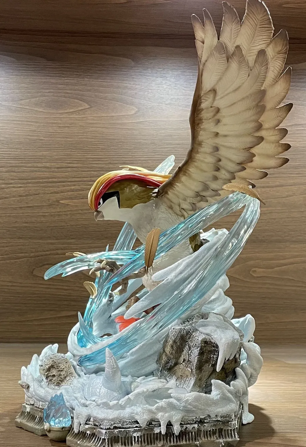Pidgeot Blizzard Scene - Pokemon Resin Statue - Monster Studios