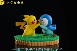 Pikachu & Piplup Playing - Pokemon Statue - XiaoDingDang Studio