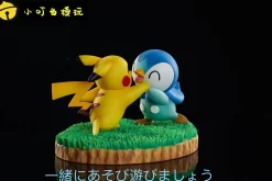Pikachu & Piplup Playing - Pokemon Statue - XiaoDingDang Studio