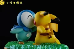 Pikachu & Piplup Playing - Pokemon Statue - XiaoDingDang Studio