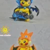 Pikachu cosplay Charizard X & Charizard Y - Pokemon Resin Statue - sun Studio