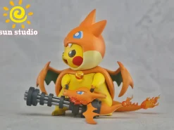 Pikachu cosplay Charizard X & Charizard Y - Pokemon Resin Statue - sun Studio