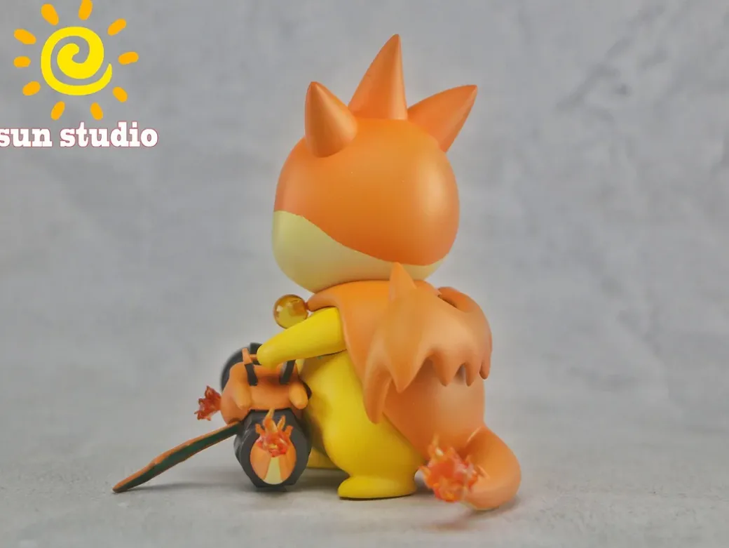 Pikachu cosplay Charizard X & Charizard Y - Pokemon Resin Statue - sun Studio