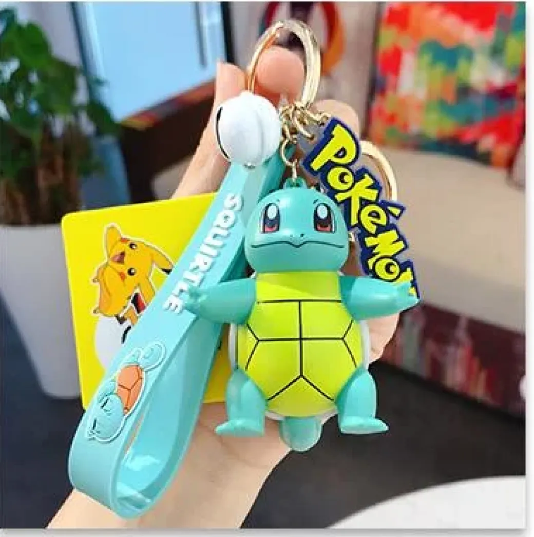 Pikachu/Bulbasaur/Charmander/Squirtle/Psyduck/Jigglypuff - Pokemon Key Chains - Official