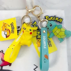 Pikachu/Bulbasaur/Charmander/Squirtle/Psyduck/Jigglypuff - Pokemon Key Chains - Official