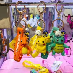 Pikachu/Bulbasaur/Charmander/Squirtle/Psyduck/Jigglypuff - Pokemon Key Chains - Official