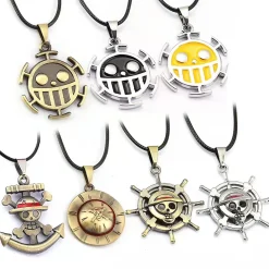 Pirate Logo Black Cord Necklace - Free Shipping - ONE PIECE