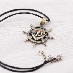 Pirate Logo Black Cord Necklace - Free Shipping - ONE PIECE
