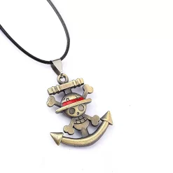 Pirate Logo Black Cord Necklace - Free Shipping - ONE PIECE