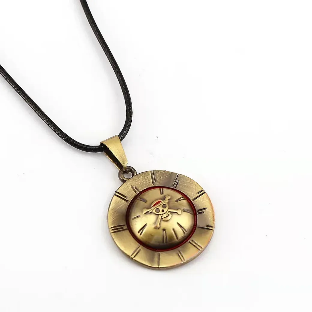 Pirate Logo Black Cord Necklace - Free Shipping - ONE PIECE