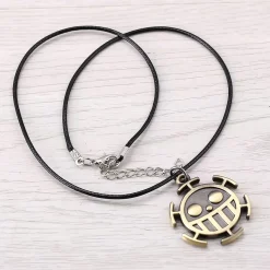 Pirate Logo Black Cord Necklace - Free Shipping - ONE PIECE