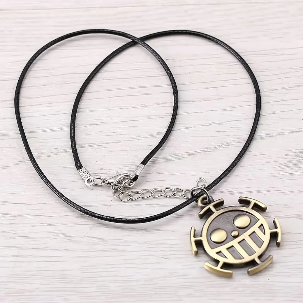 Pirate Logo Black Cord Necklace - Free Shipping - ONE PIECE