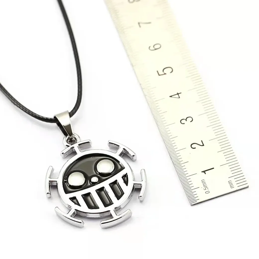 Pirate Logo Black Cord Necklace - Free Shipping - ONE PIECE