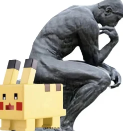 Pixel Style Pikachu Stool - Pokemon Resin Statue - ChaoShe Studio