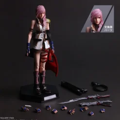 Play Arts Kai Movable Lightning - (FF13) Final Fantasy XIII Official Statue - Square Enix