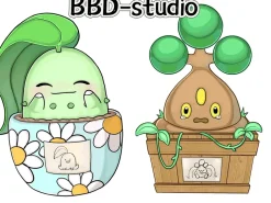 Pokemon Bonsai Series 001 Bulbasaur & Oddish Bonsai - Pokemon Resin Statue - BBD-Studios