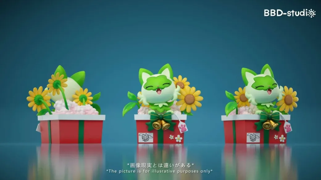 Pokemon Bonsai Series 004 Christmas Gift Sprigatito - Pokemon Statue - BBD-Studios